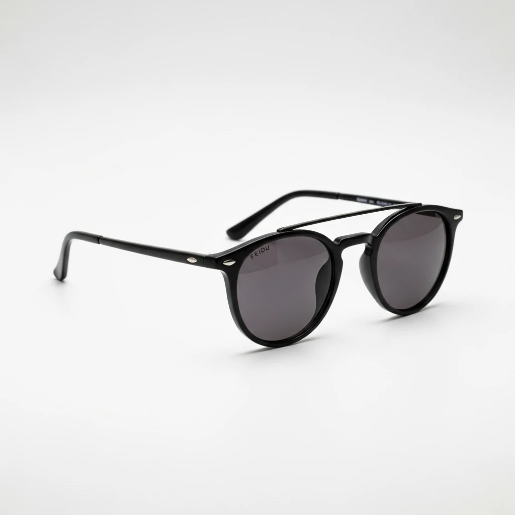 FEIDU retro small frame sunglasses image 2