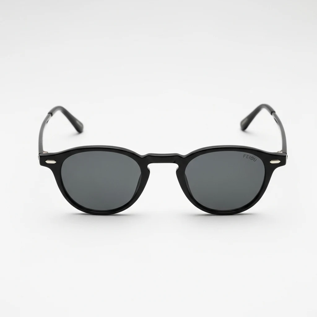 FEIDU retro small frame sunglasses image 3