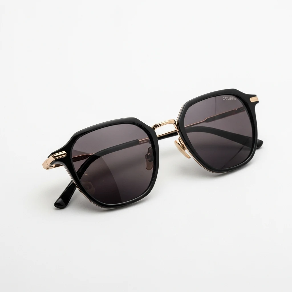 GQUEEN retro hexagonal sunglasses image 3