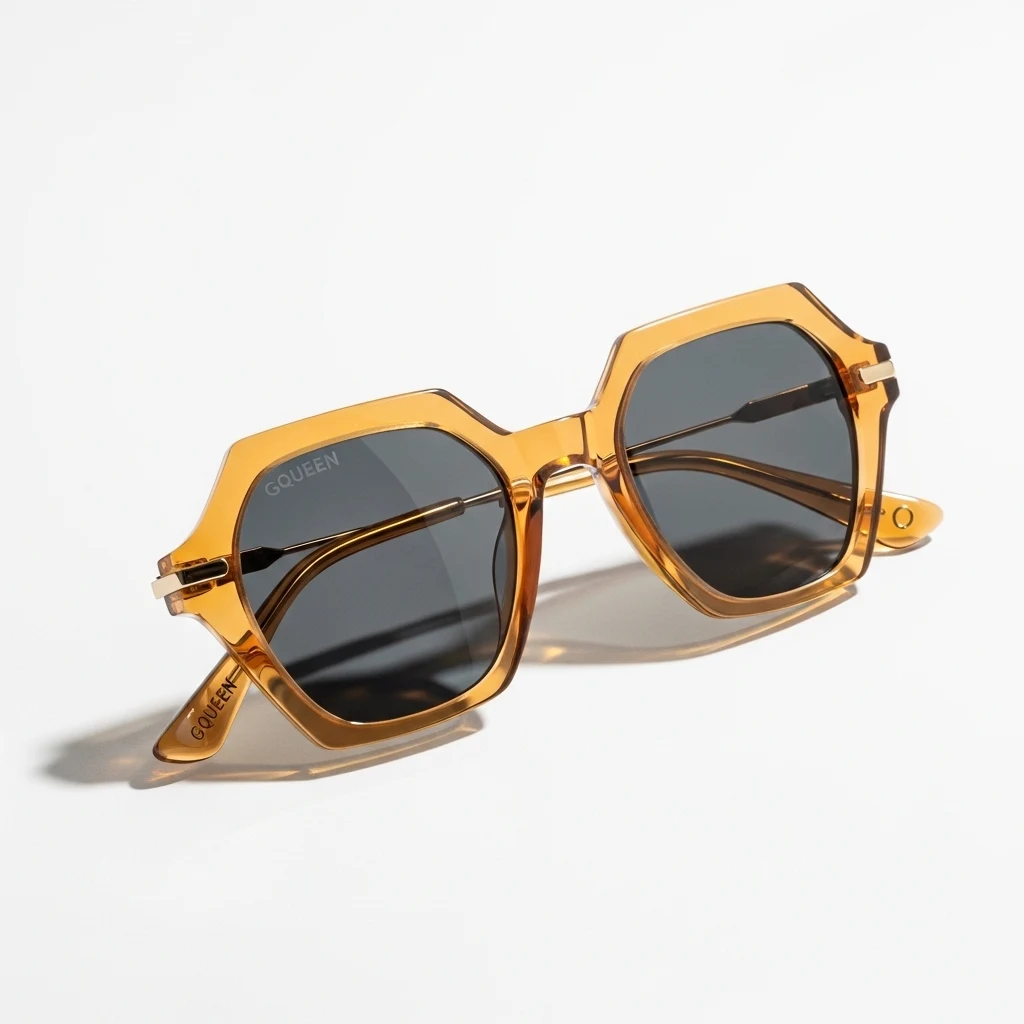 GQUEEN vintage polygon sunglasses