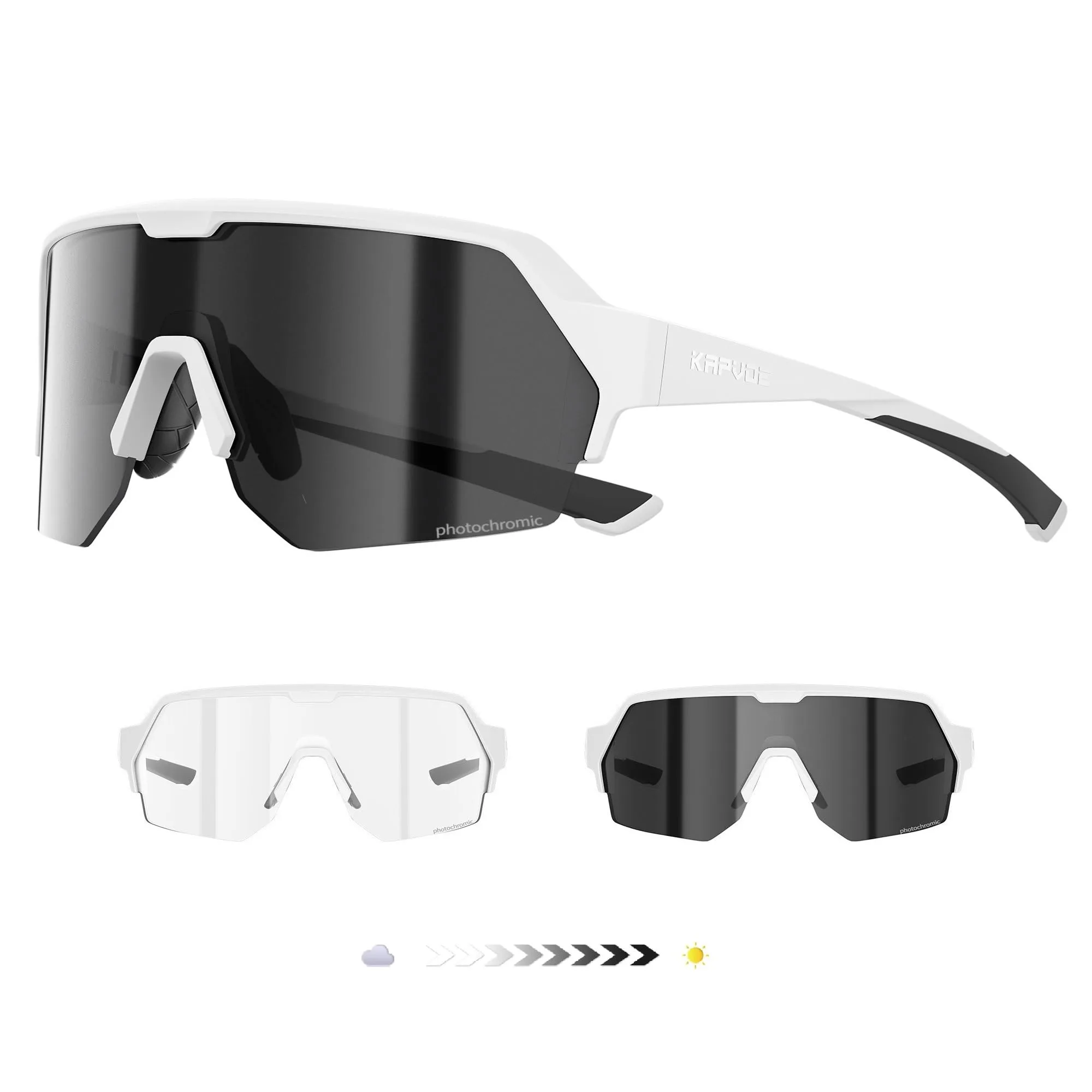 Kapvoe photochromic sport sunglasses