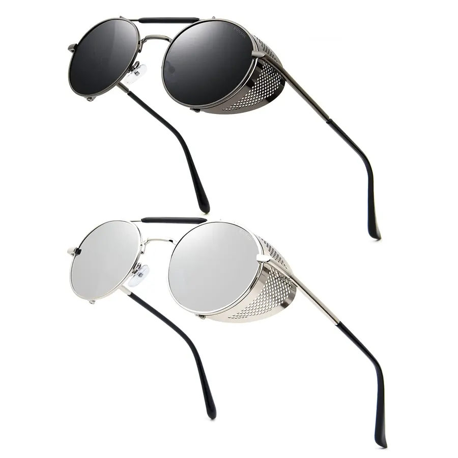 RONSOU retro round sunglasses image 2