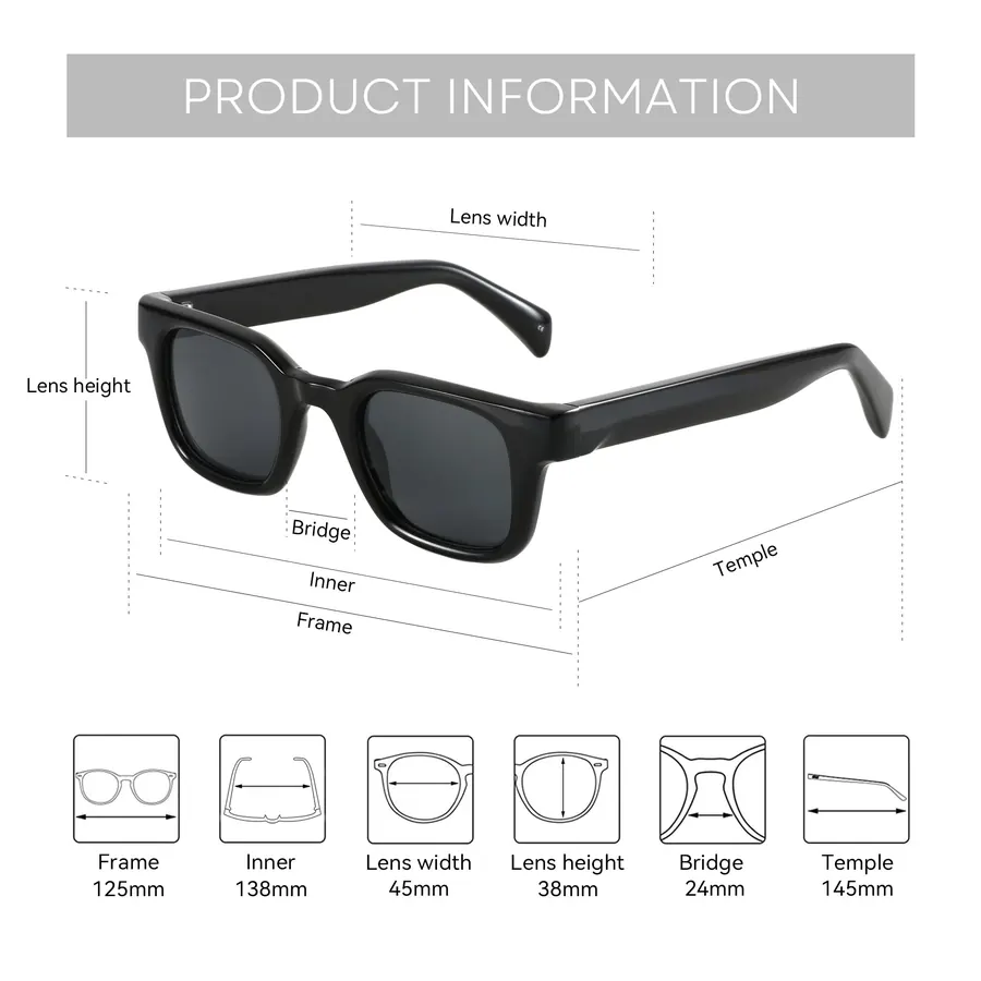 Zenottic polarized rimless sunglasses